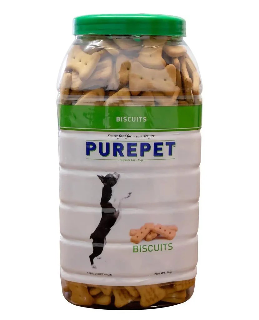 PUREPET BISCUITS VEG JAR 1KG