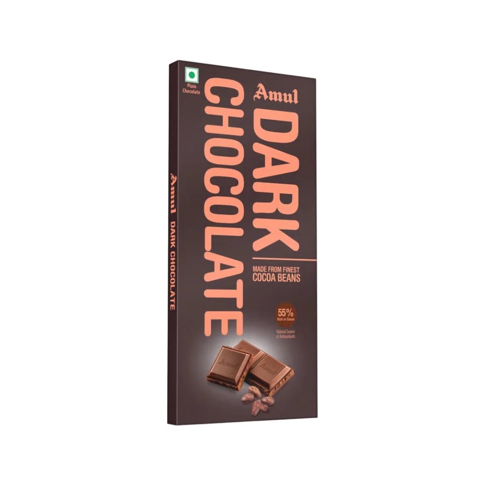 AMUL DARK CHOCOLATE COCOA BEANS 150G