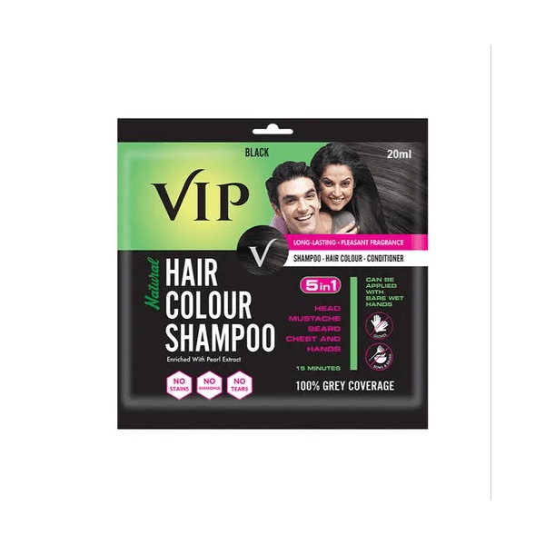 VIP HAIR COLOR SHAMPOO BLACK 20ML