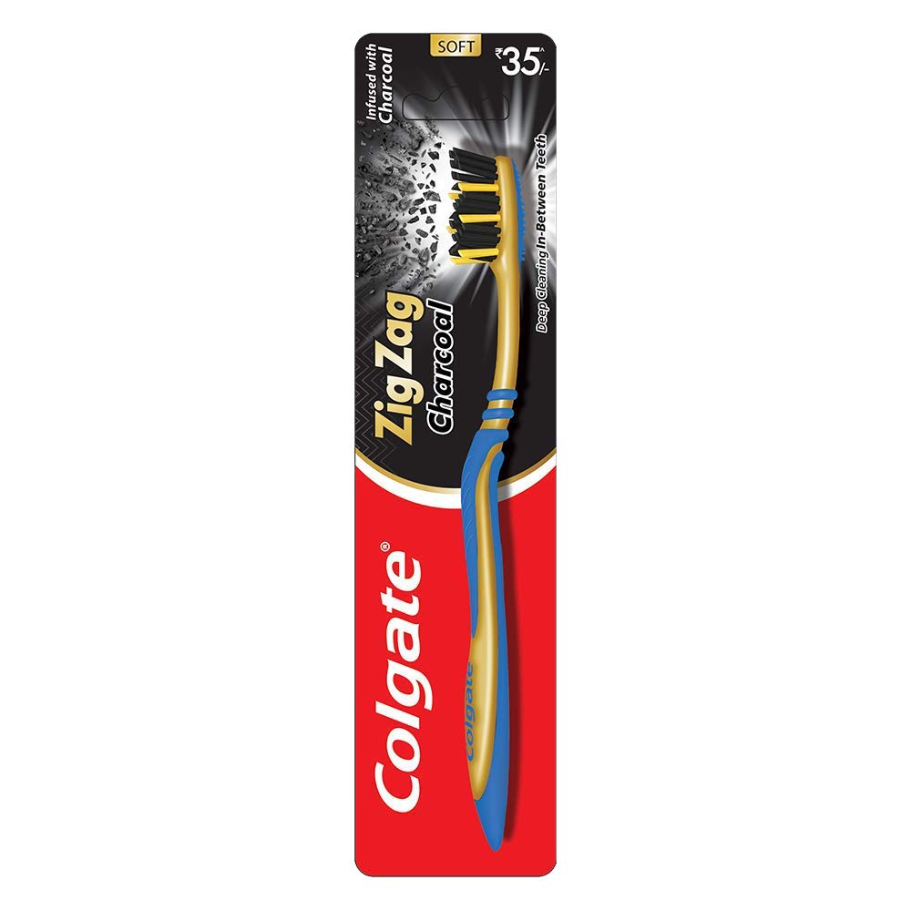 COLGATE BRUSH ZIGZAG CHARCOAL (M)