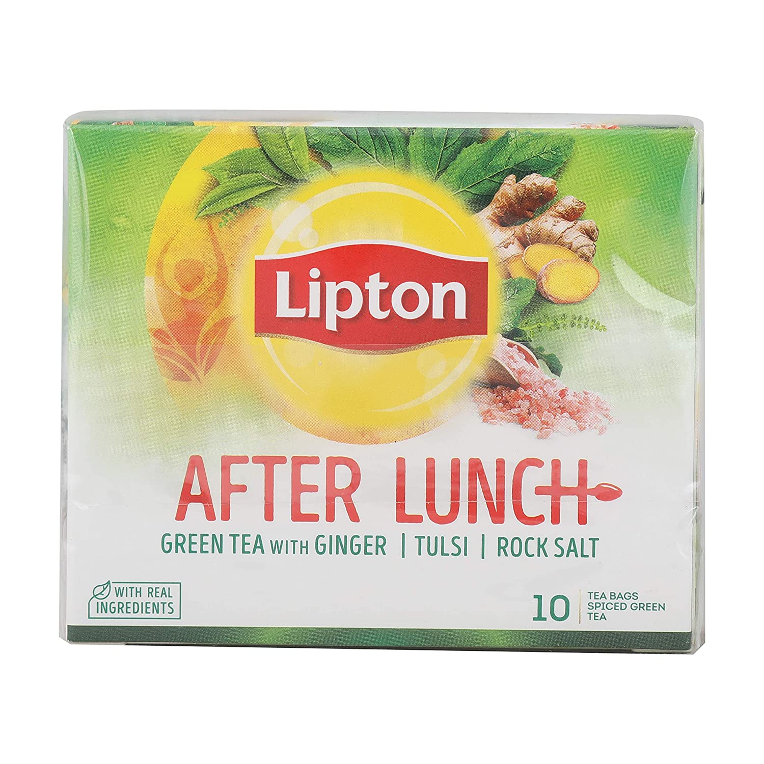 LIPTON GREEN TEA GINGER TULSI ROCK SALT 10BAG