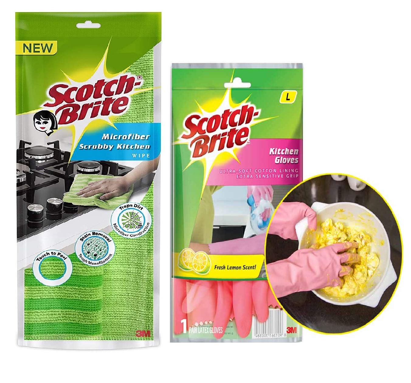 SCOTCH BRITE KITCHEN SCRUBBY WIPE