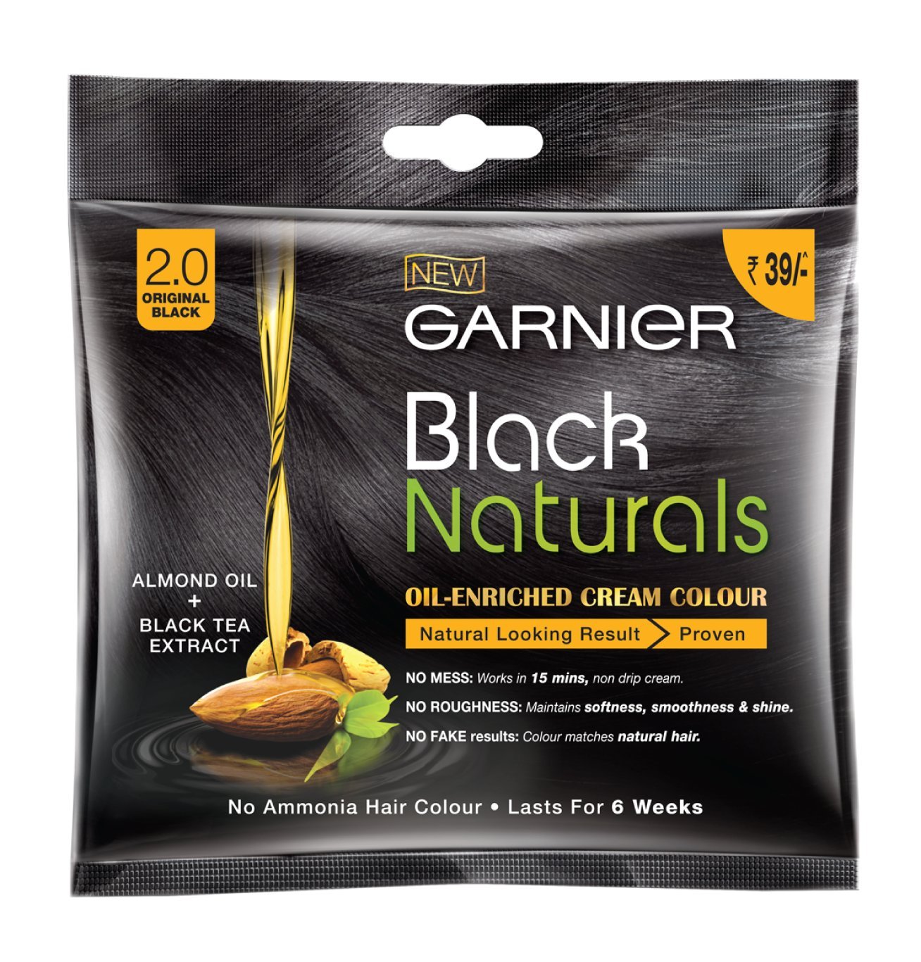 GARNIER HAIR COLOUR ORIGINAL BLACK  20ML