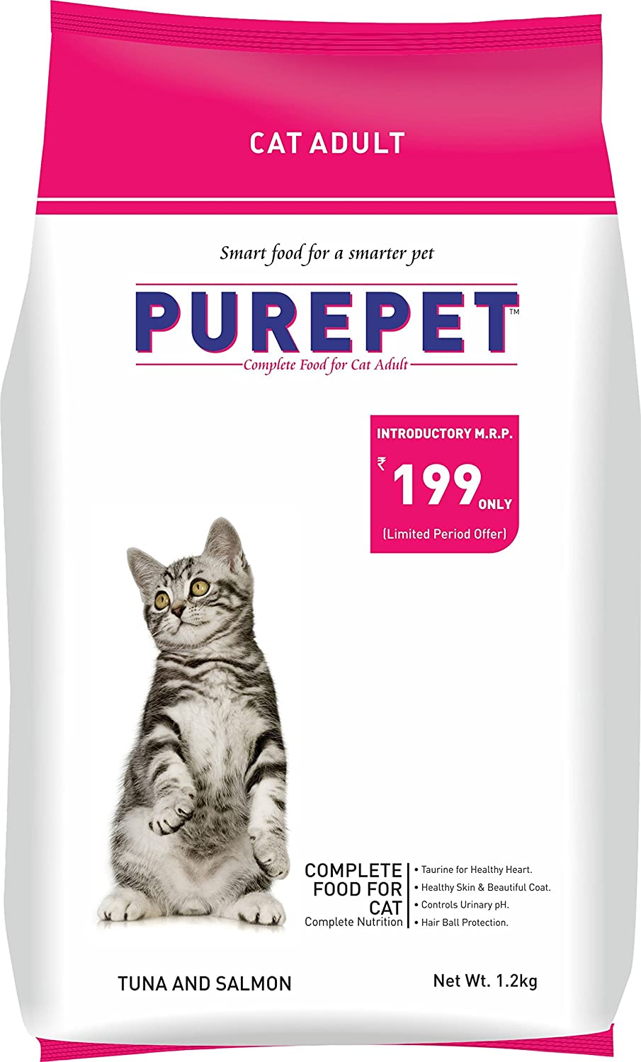 PUREPET CAT ADULT TUNA & SALMON 1.2KG