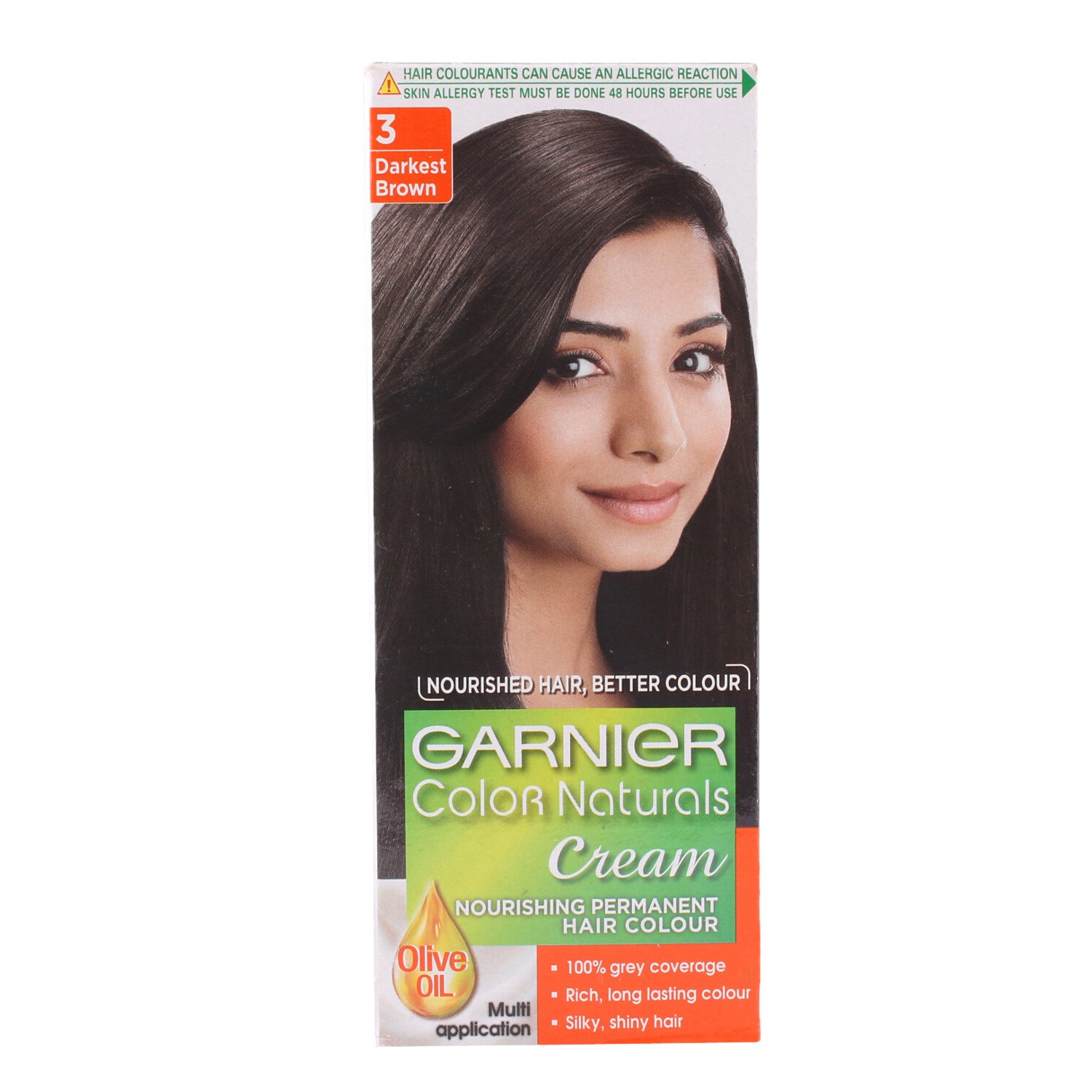 GARNIER HAIR COLOR DARKEST BROWN 3 60ML+50G