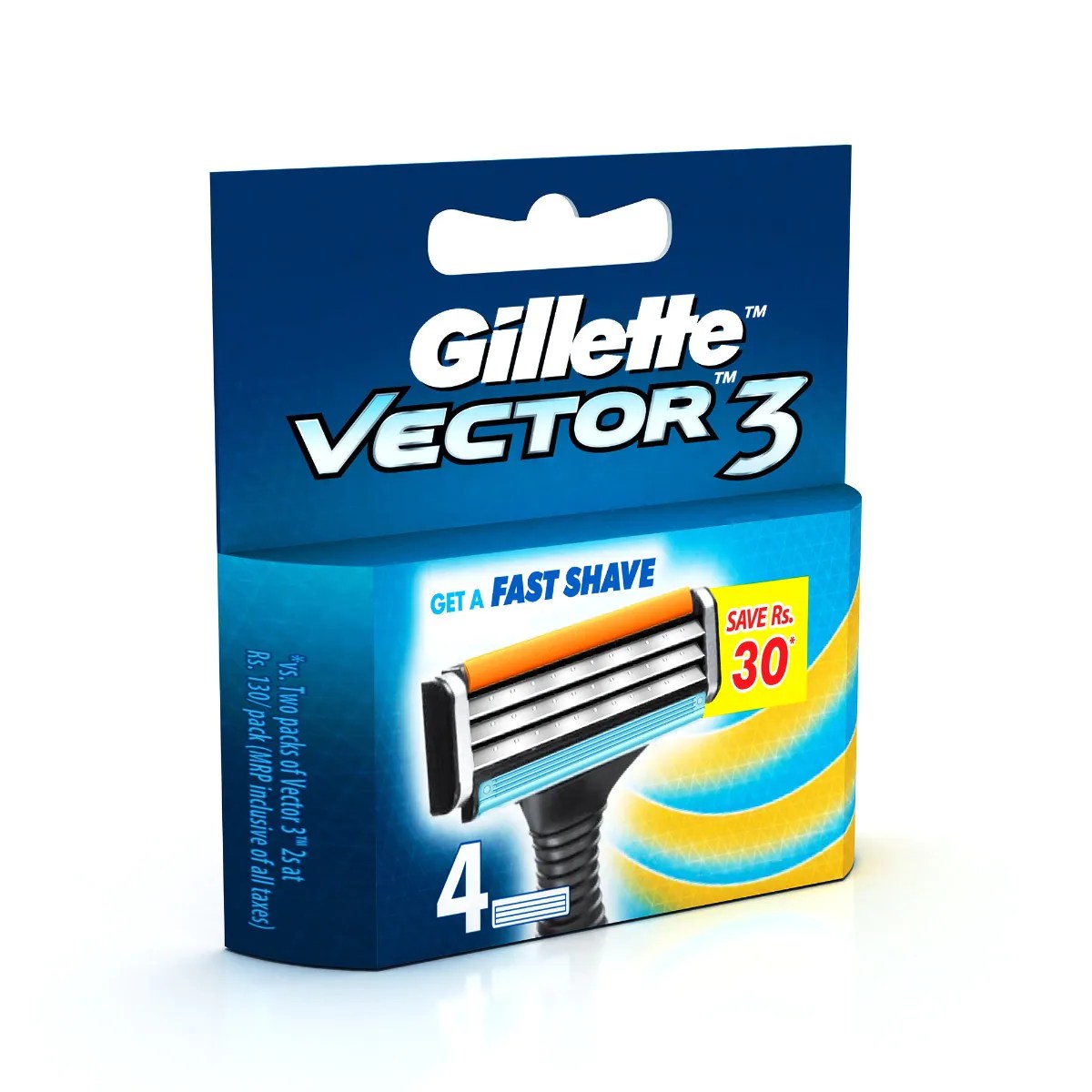 GILLETTE VECTOR3 4CARTRIDGES