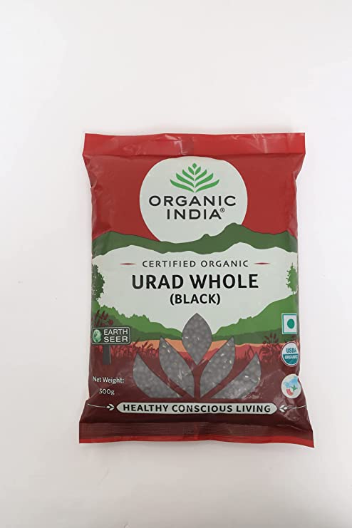 ORNANIC INDIA URID WHOLE 500GM (BLACK)