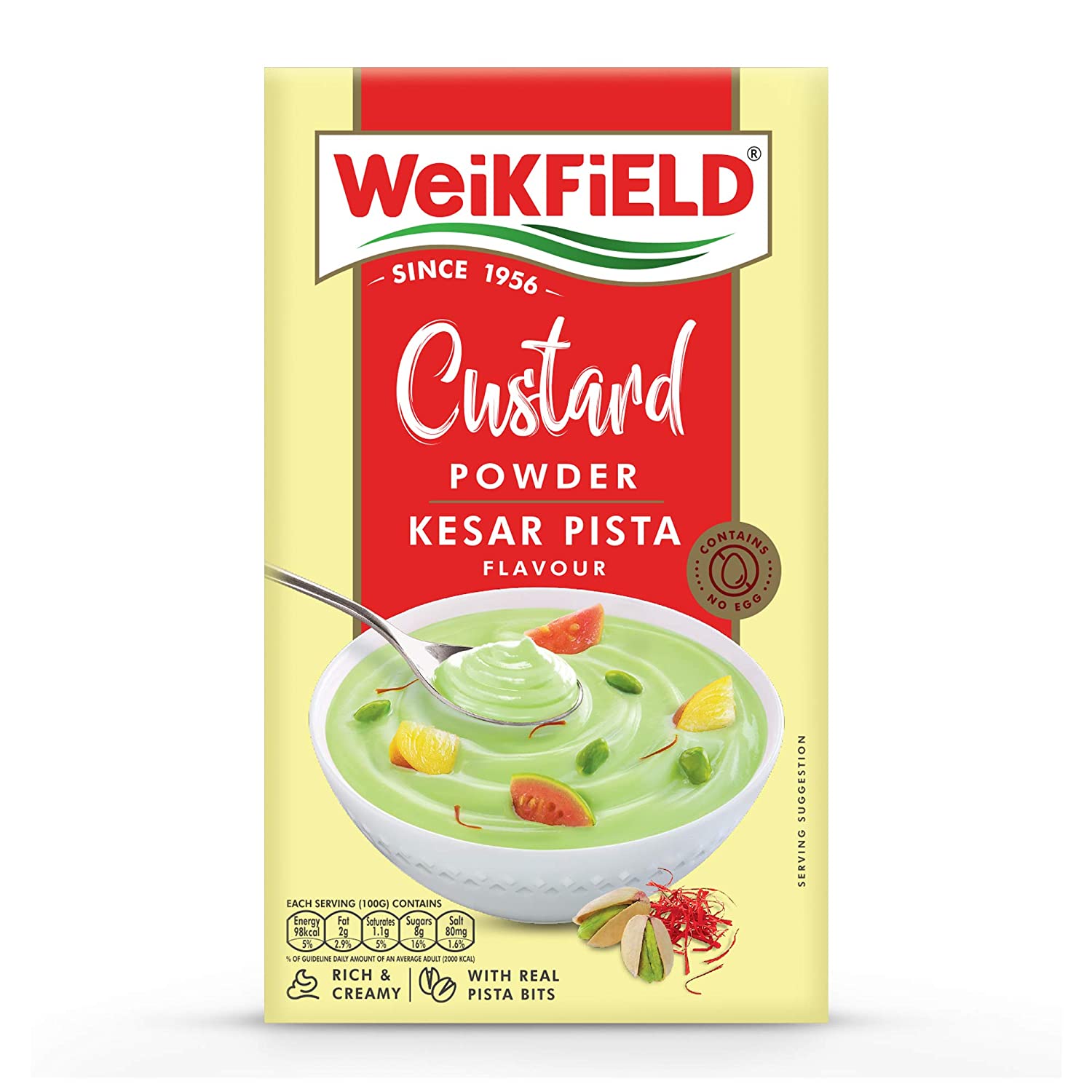 WEIKFIELD CUSTARD POWDER KESAR PISTA FLAVOUR 75GM