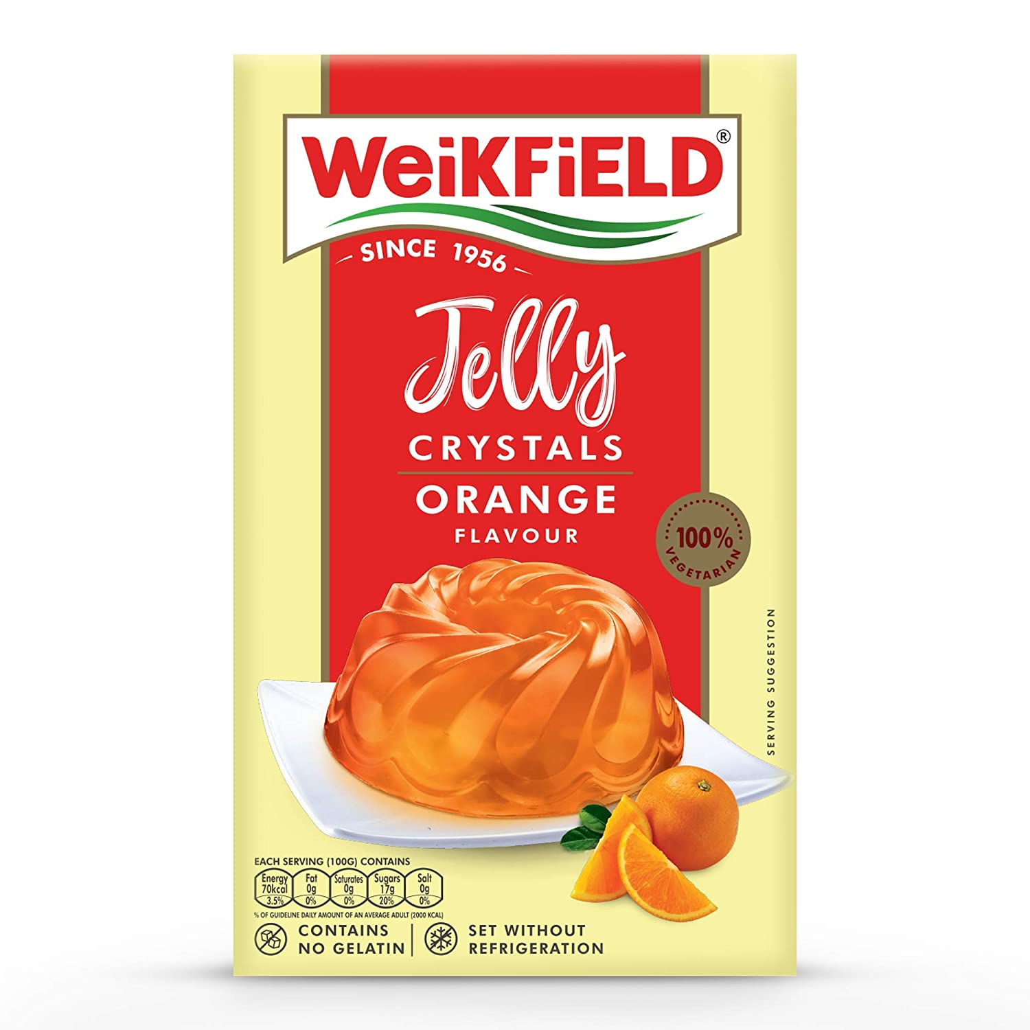 WEIKFIELD JELLY CRYSTALS ORANGE FLAVOUR 90GM