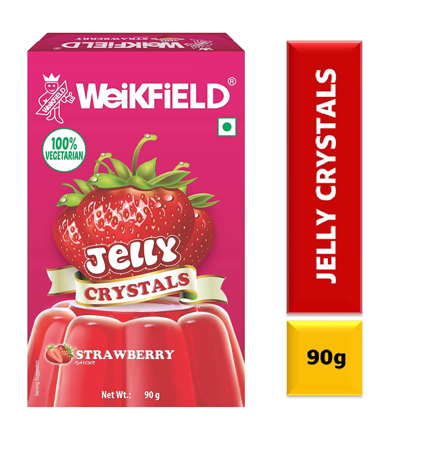 WEIKFIELD JELLY CRYSTALS STARAWBERRY FLAVOUR 90GM