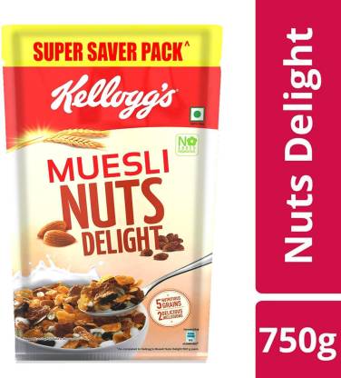 KELLOGGS MUESLI NUTS DELIGHT PACKET 750GM