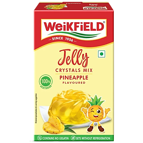 WEIKFIELD JELLY CRYSTALS PINEAPPLE FLAVOUR 90GM