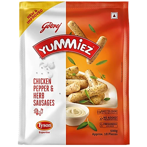 YUMMIEZ CHICKEN PEPPER SAUSAGES 500gm