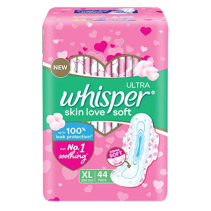 WHISPER ULTRA SOFT AIR FRESH XL 44PADS