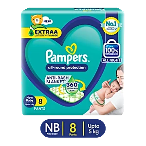 PAMPERS PANTS NEW BABY 8pcs