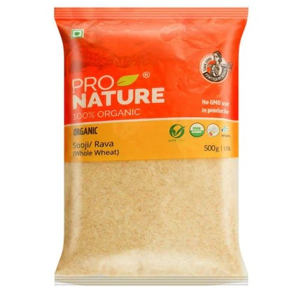 PRO NATURE ORGANIC SOOJI RAVA 500gm