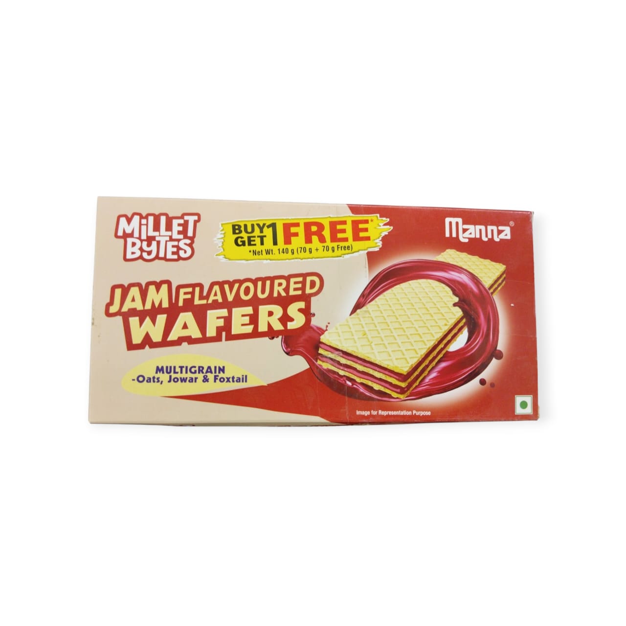 MANNA WAFERS JAM CREAM 75gm(BUY-1GET-1FREE)