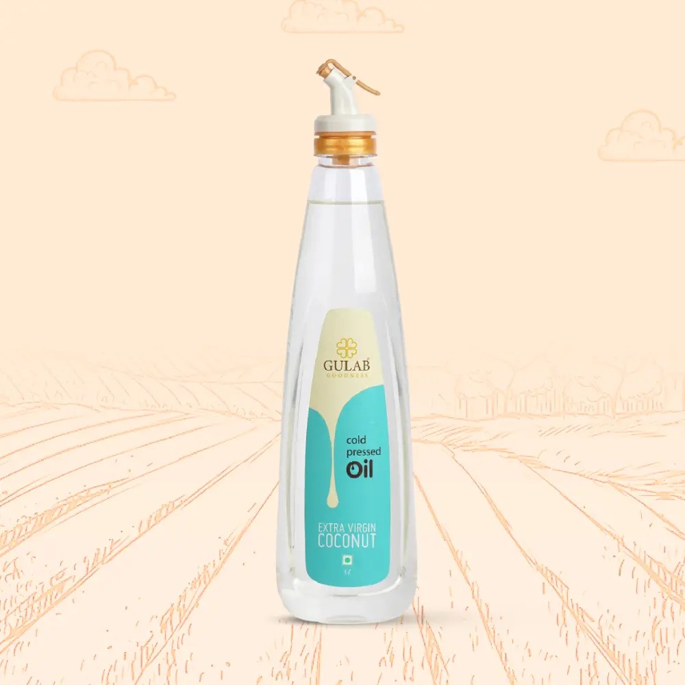 GULAB COLD PRESSED VIRGIN COCONUT OIL 1LTR BOTTLE