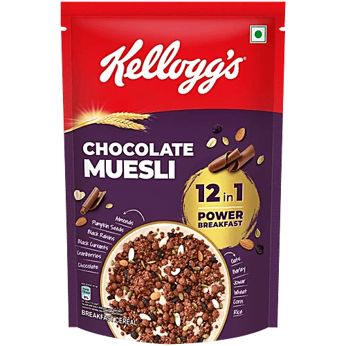 KELLOGGS MUESLI CHOCOLATE MG FRUIT NUT 455gm