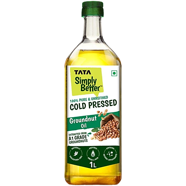 TATA GROUNDNUT OIL COLD PRESSED 1LTR BOTTLE