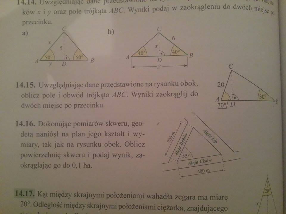 Uwzględniając dane przedstawione na rysunku obok, oblicz ...