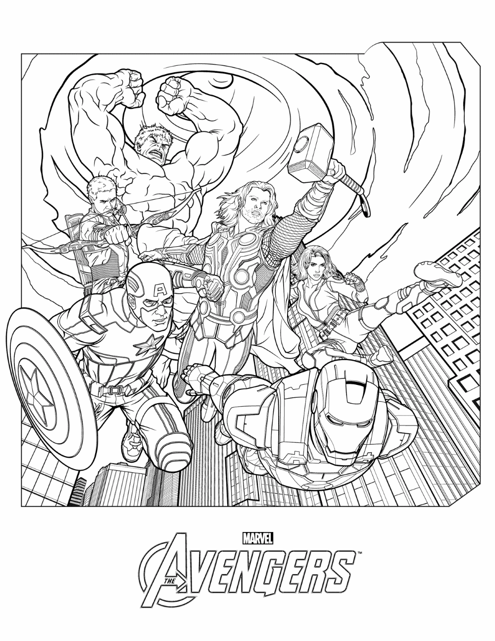 Kolorowanka Avengers galaktyki