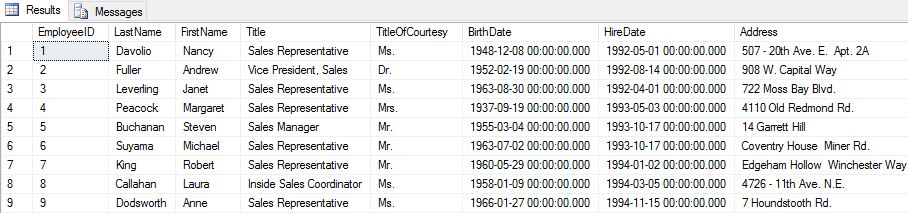 SQLResult