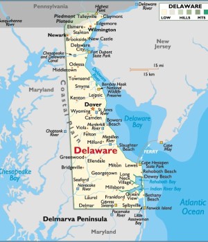 Map of Delware