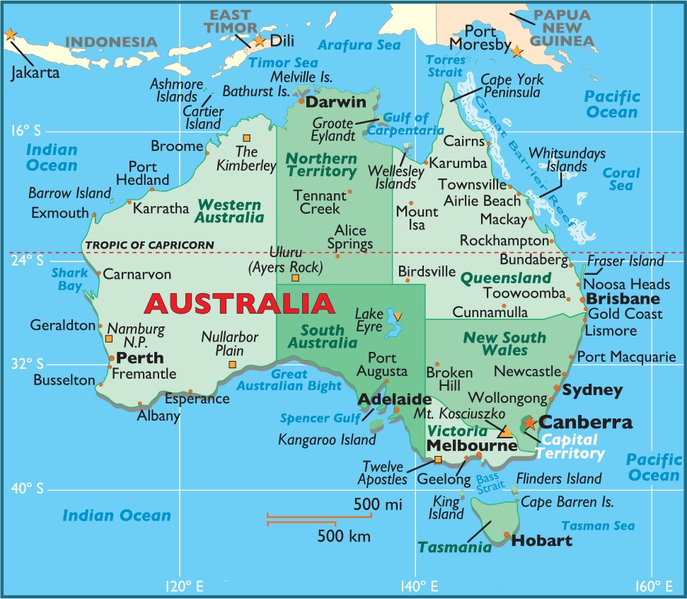 Complete map of australia