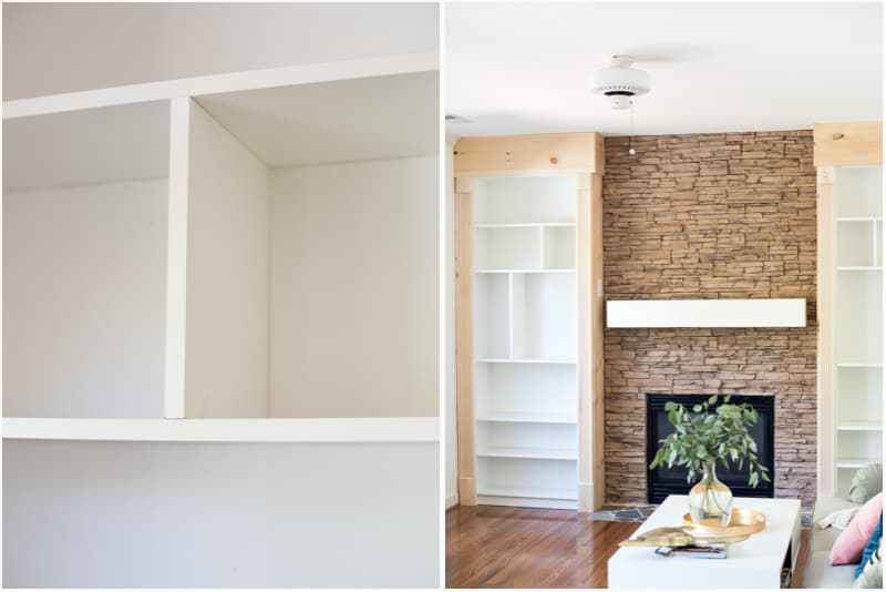 Bookshelves Fill Nooks On Either Side Of Fireplace Design Ideas