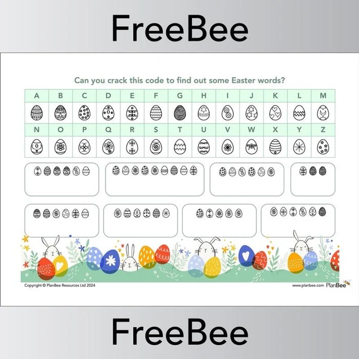 Printable Code Breaker Easter Quiz For Kids By Planbee