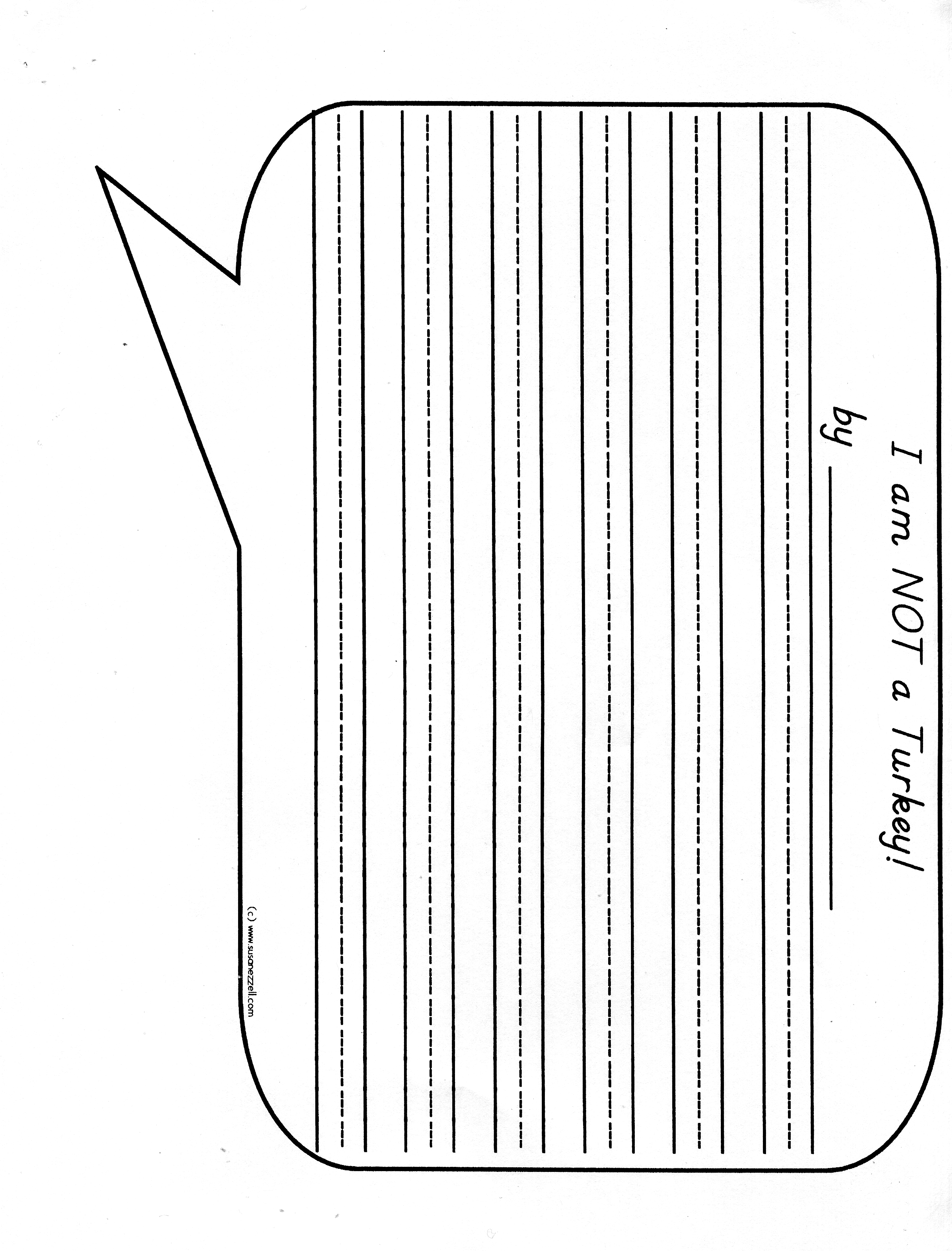 Thanksgiving opinion writing with letter format practice. Turkey Template 2014 Planetjan