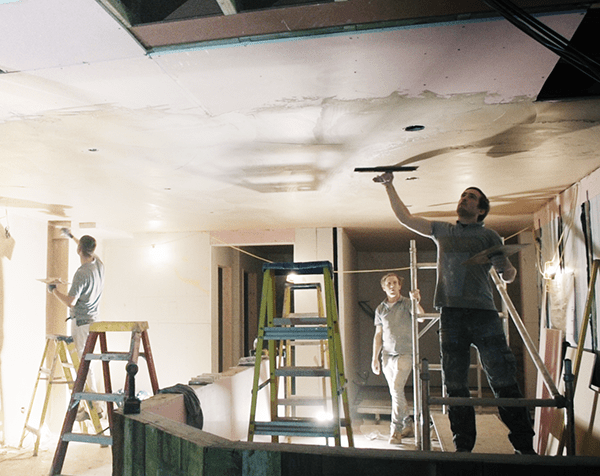 plastering