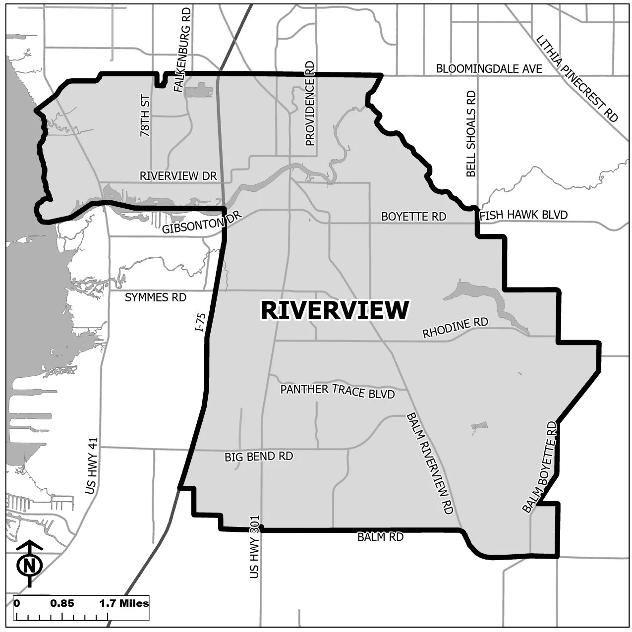 Riverview Community Plan Update BW Map.