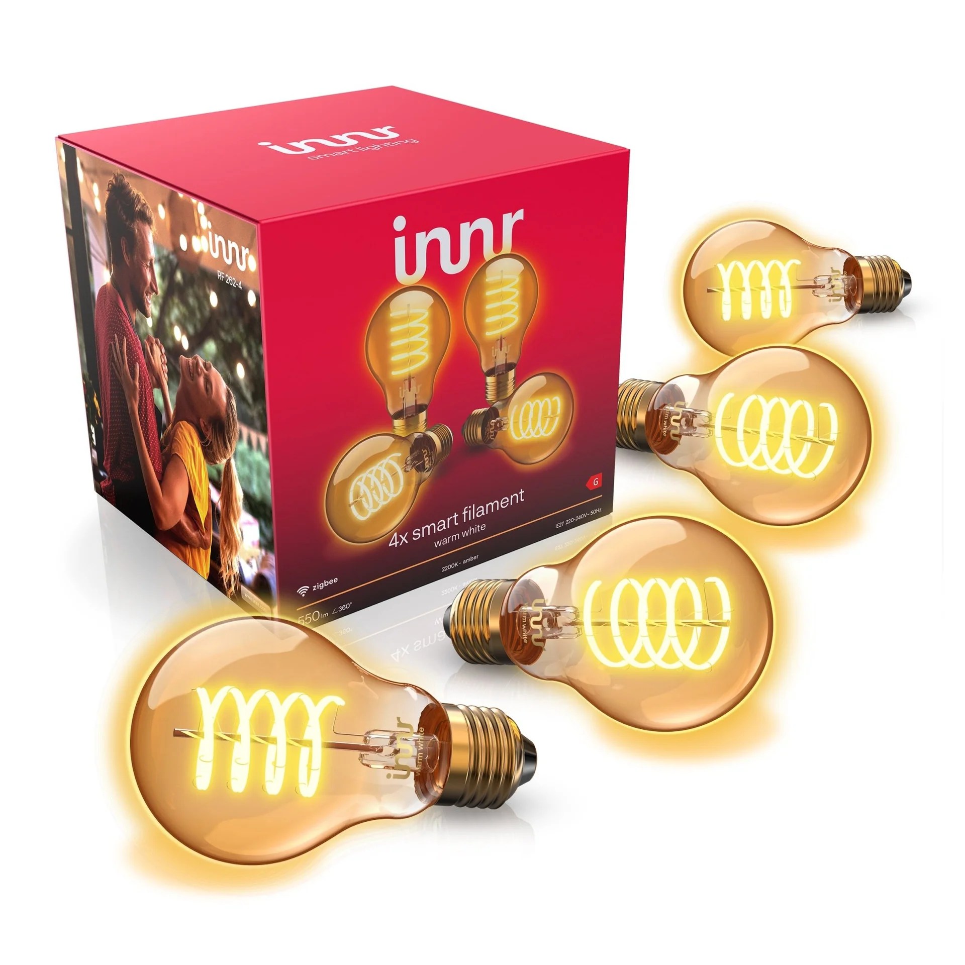 E27 Filament Bulb- 550lm (2x)