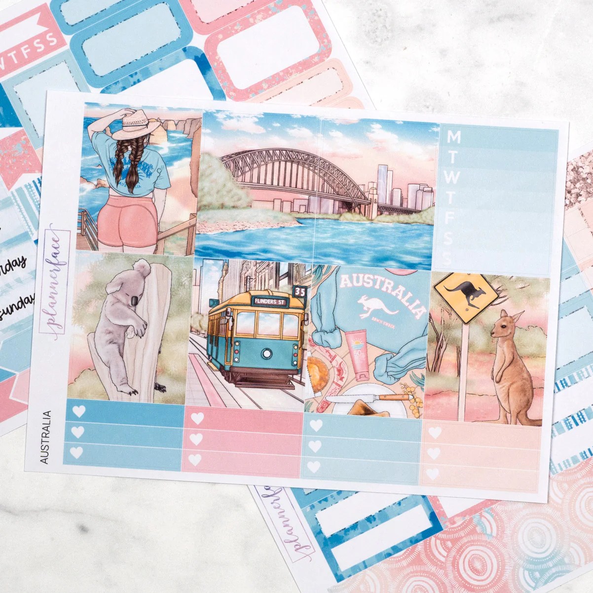 Australia Mini Weekly Sticker Kit Plannerface