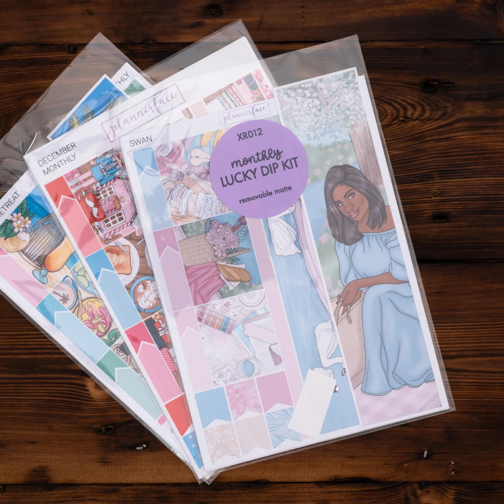 Lucky Dip Vertical Monthly Kit 4 Sheets Plannerface