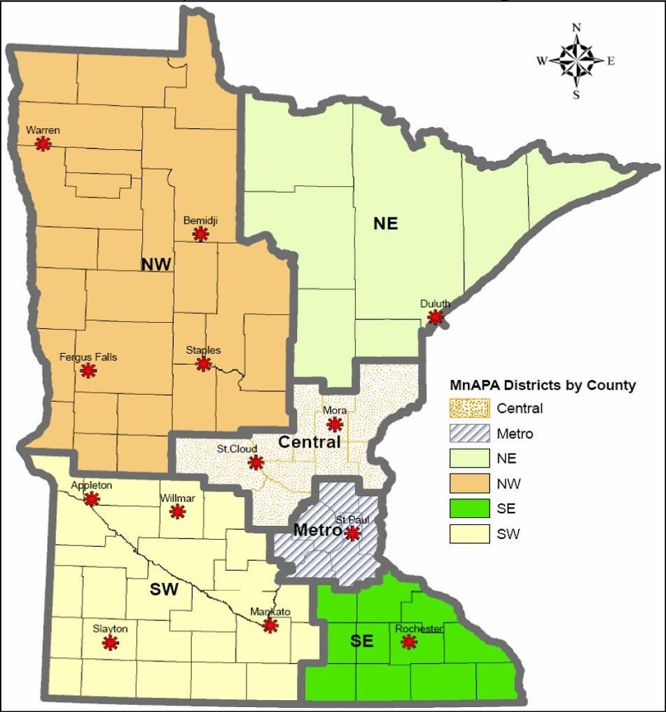 Political Map Of Minnesota APA MN District Map.width 1200 