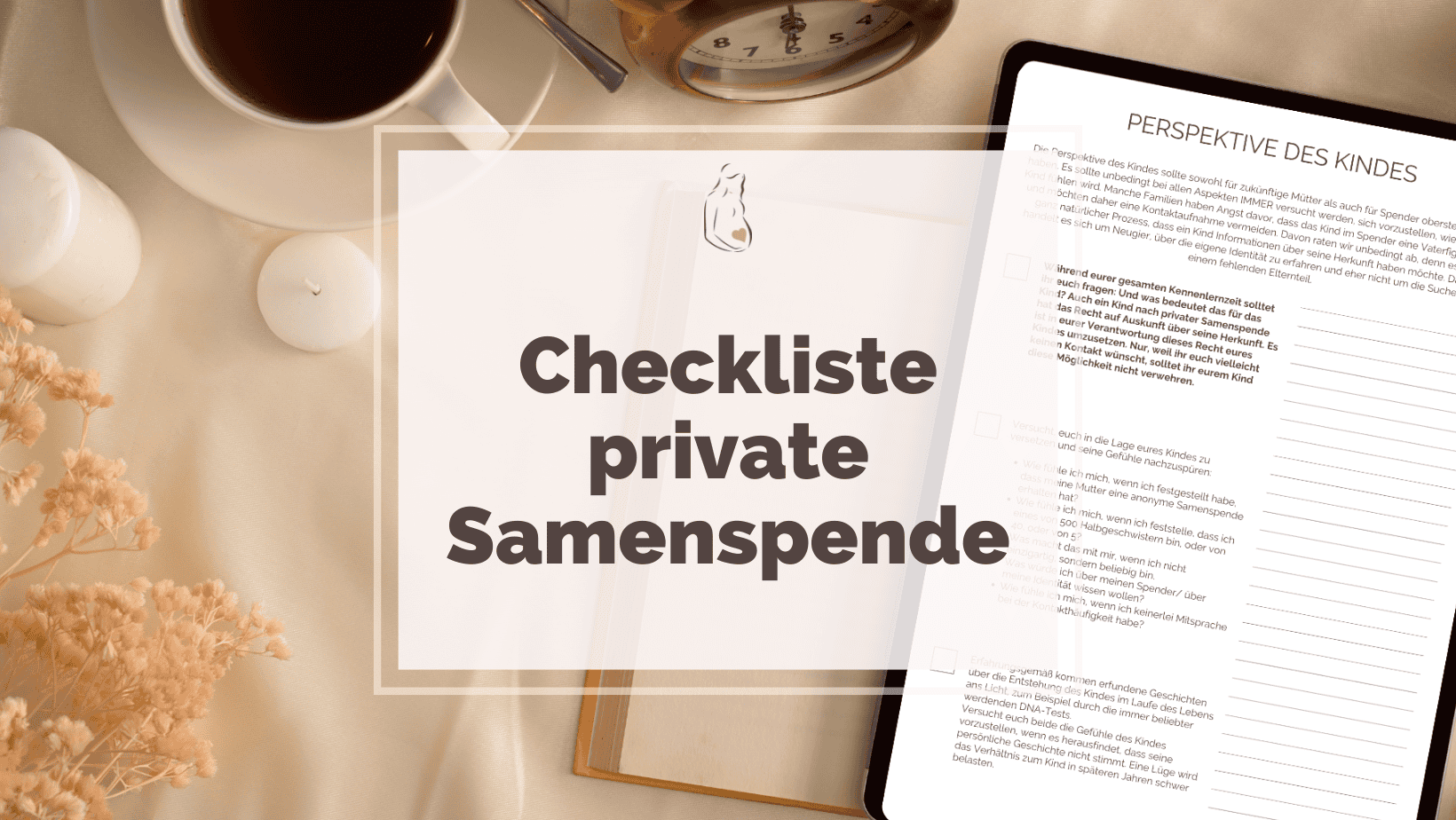 Checkliste für private Samenspende