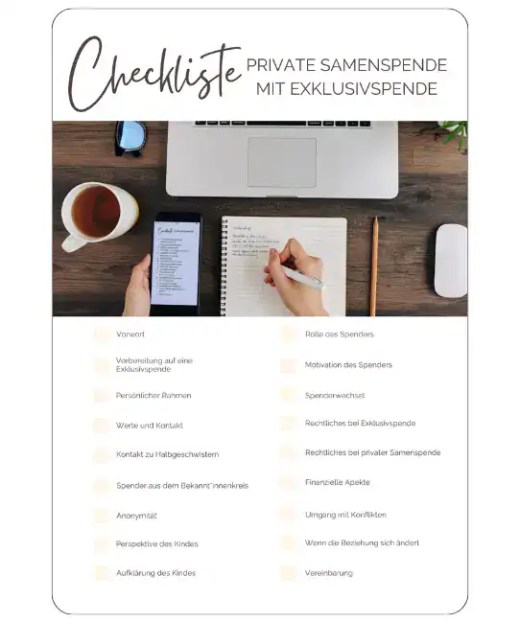 Checkliste Exklusivspende Deckblatt