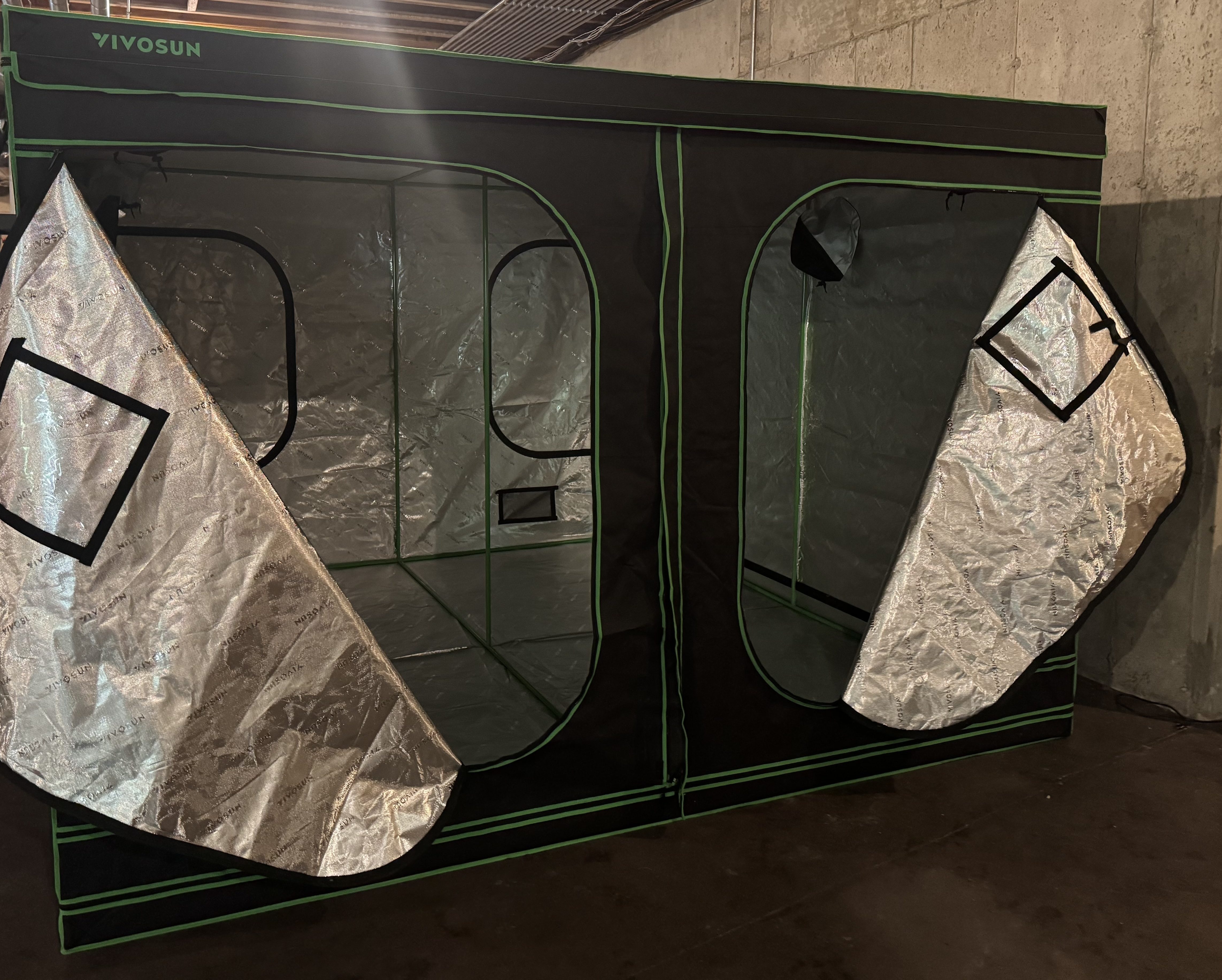 Indoor garden grow tent setup
