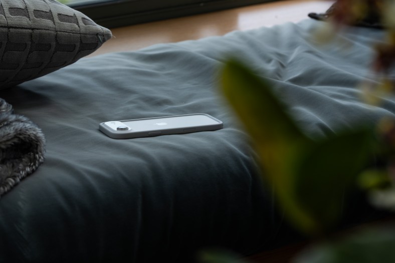 iPhone Air laying on a cushion