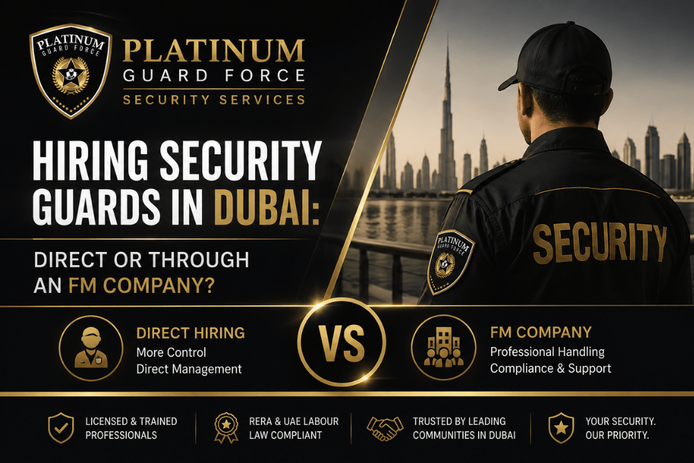 Hiring Security Guards in Dubai: Direct or Through an FM Company?