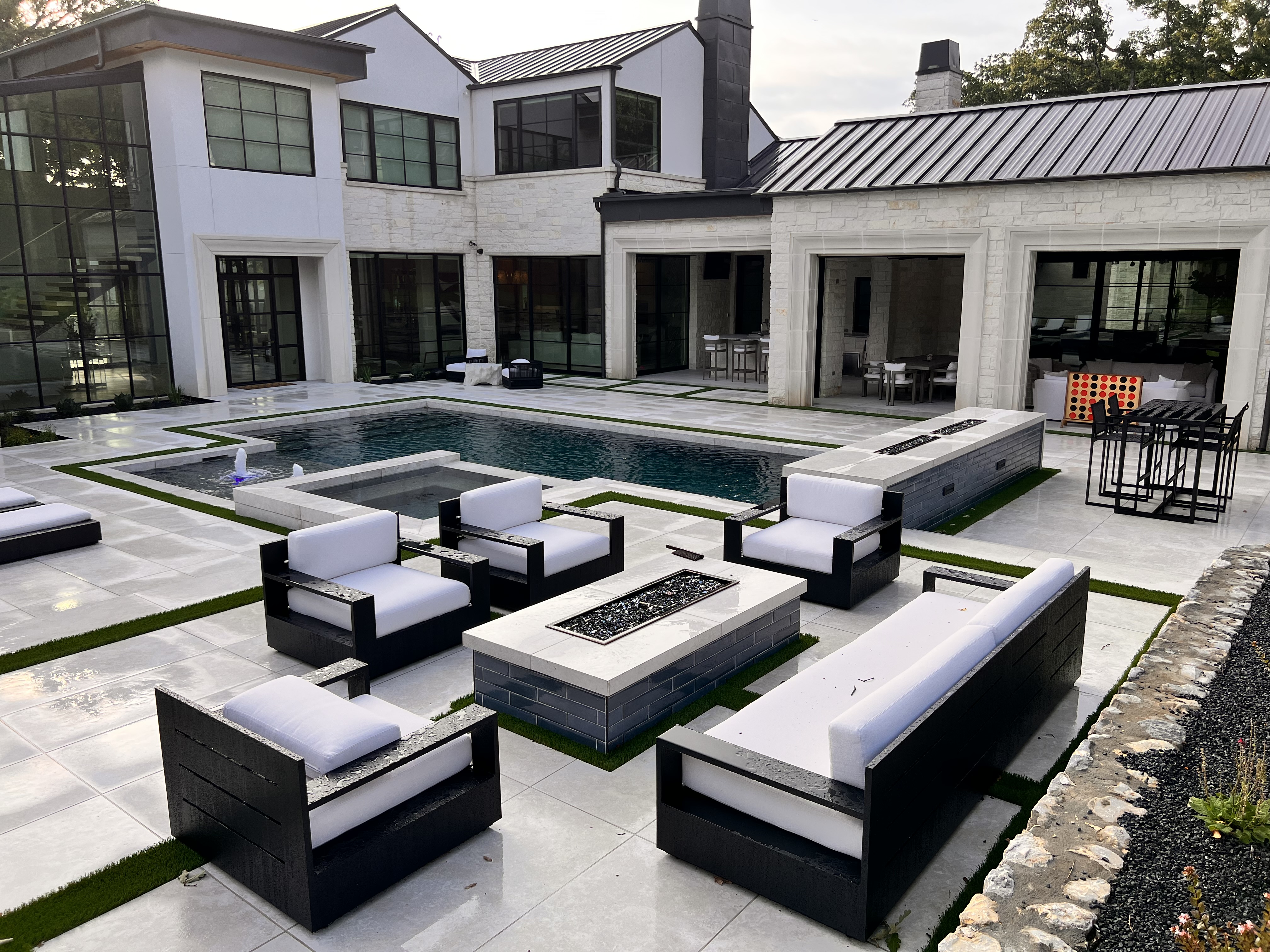 Custom Flower Mound pool builder project by Platinum Pools