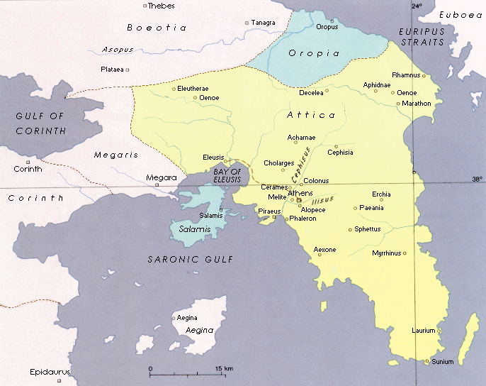 Map Of Attica Attica 