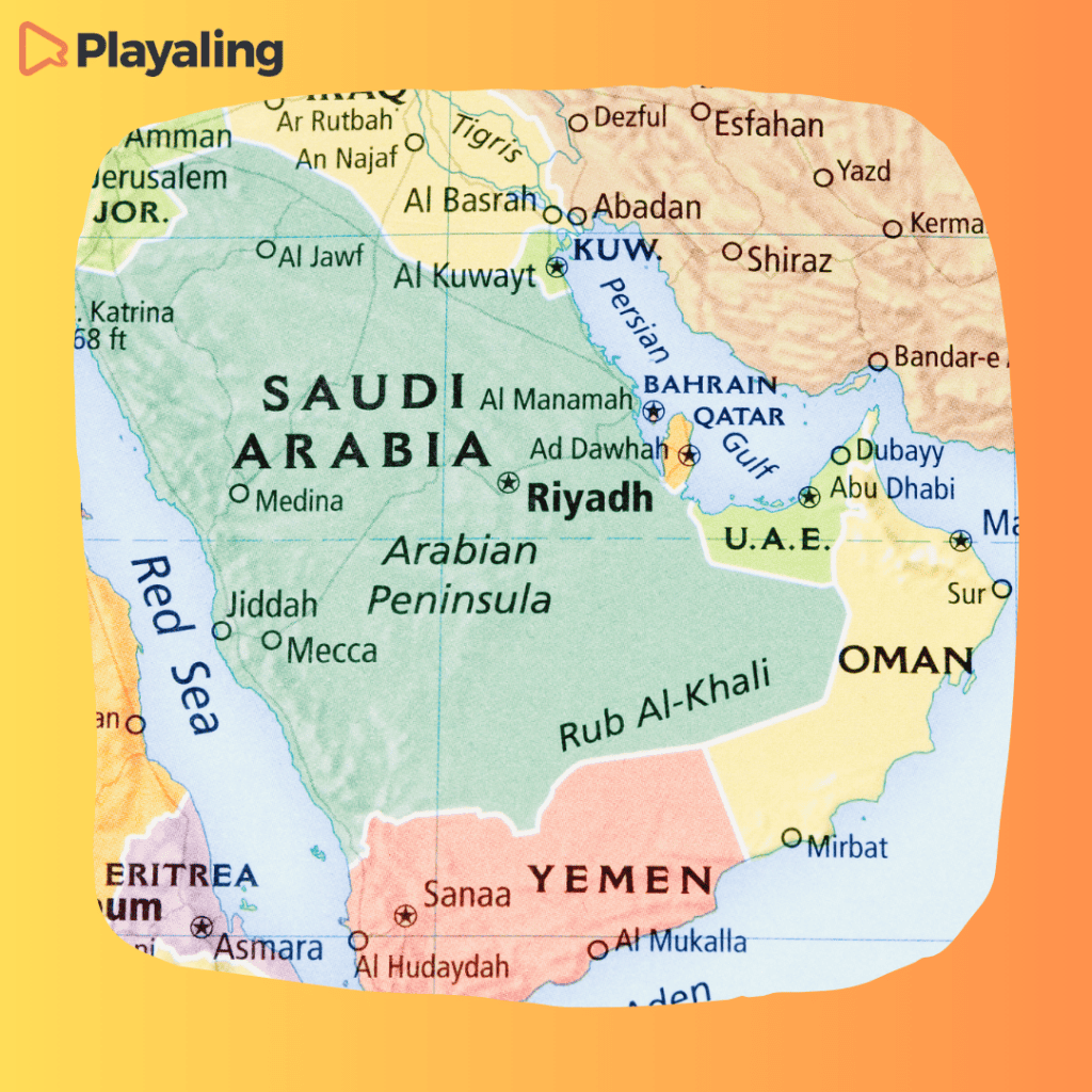 Learn Gulf Arabic Online Playaling Gulf Map 1024x1024 