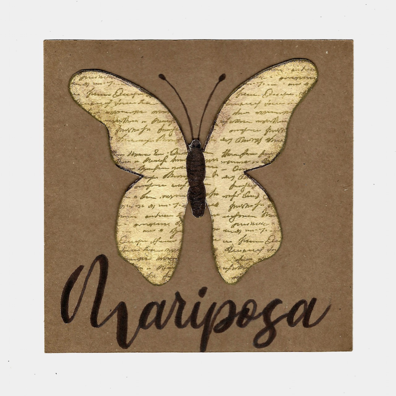 Painting with coffee and stamps