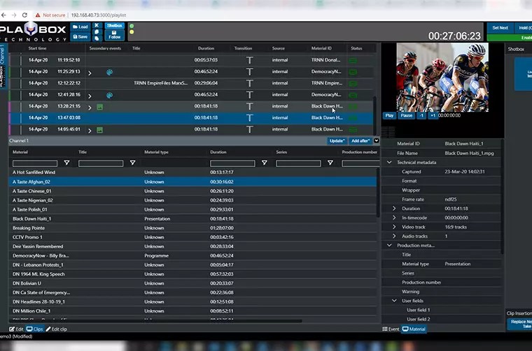 cloud based playout and scheduling solutions