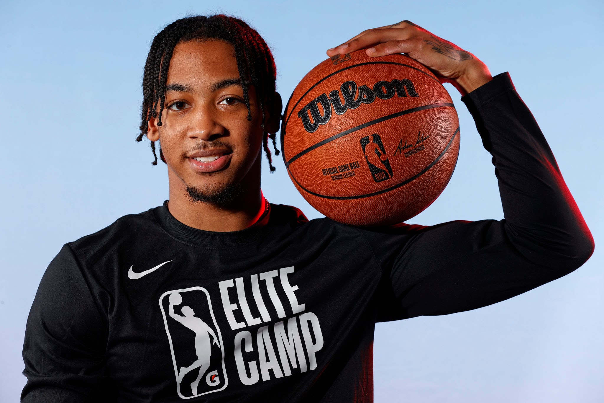 Former Syracuse guard Judah Mintz with a mixed at G league camp