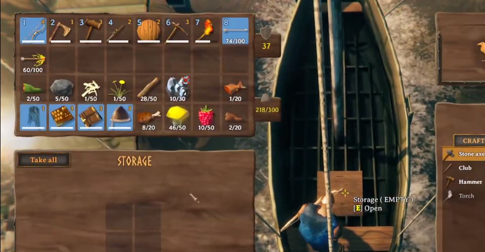 Valheim How to Use Boat Storage